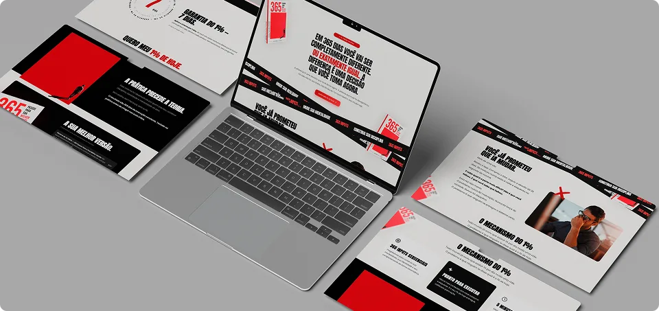 Versão desktop da landing page do 365 Dias