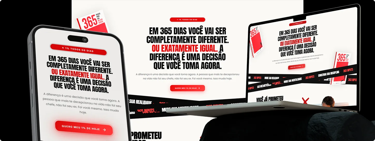 Landing page criada para o projeto 365 Dias