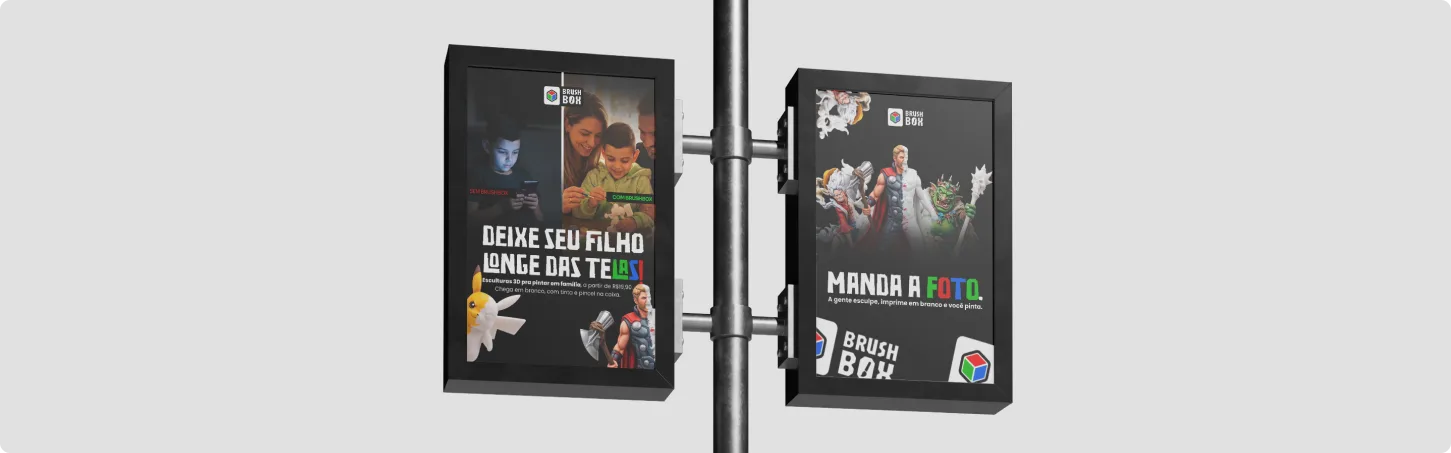 Aplicação da identidade visual da Brush Box
