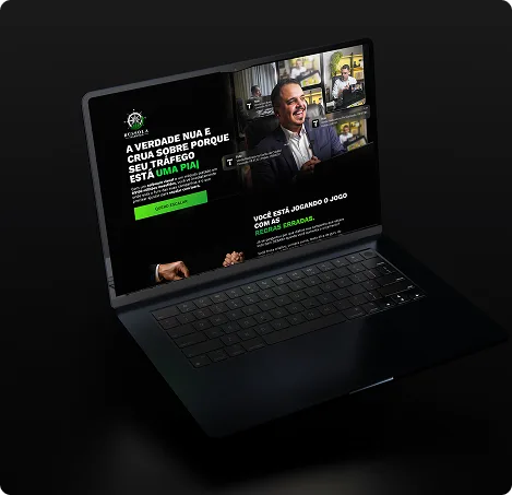 Detalhe da landing page da Bússola da Escala