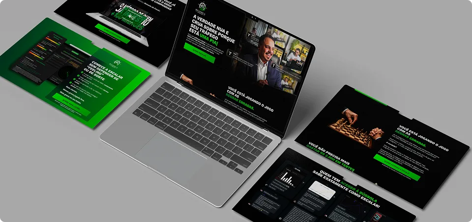 Versão desktop da landing page da Bússola da Escala