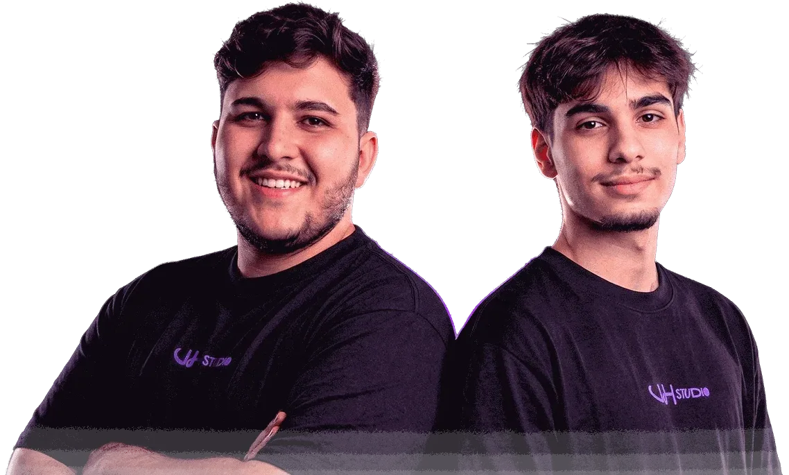 Arthur Vaz e Hissam Hayek, fundadores da VH Studio